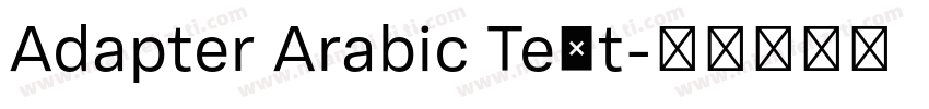 Adapter Arabic Text字体转换